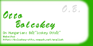 otto bolcskey business card